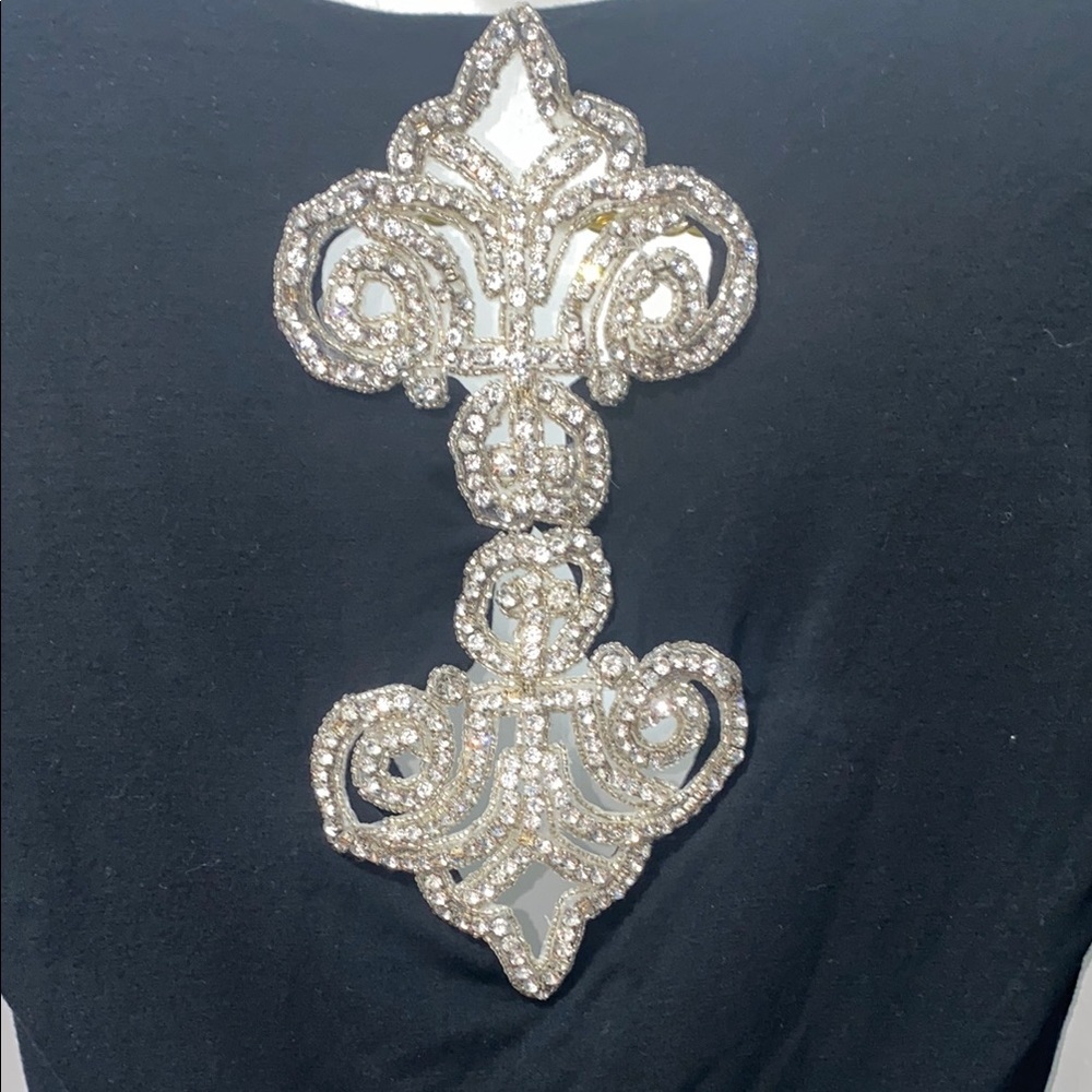 Sky limited edition Black Embellished Long Sleeve Blouse Small pre loved cond.